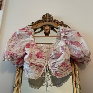 FOR LOVE AND LEMONS crop top